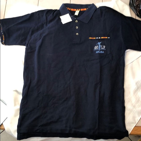aruba casuals Other - 🌴Golf Aruba navy blue polo shirt with pocket XXL